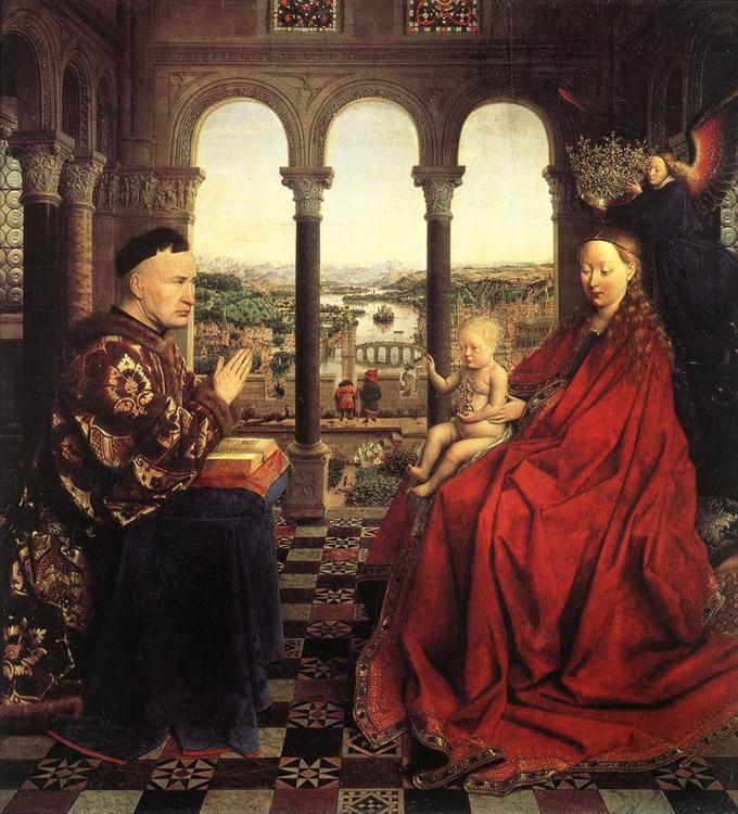 Jan Van Eyck The Virgin of Chancellor Rolin (mk08) China oil painting art